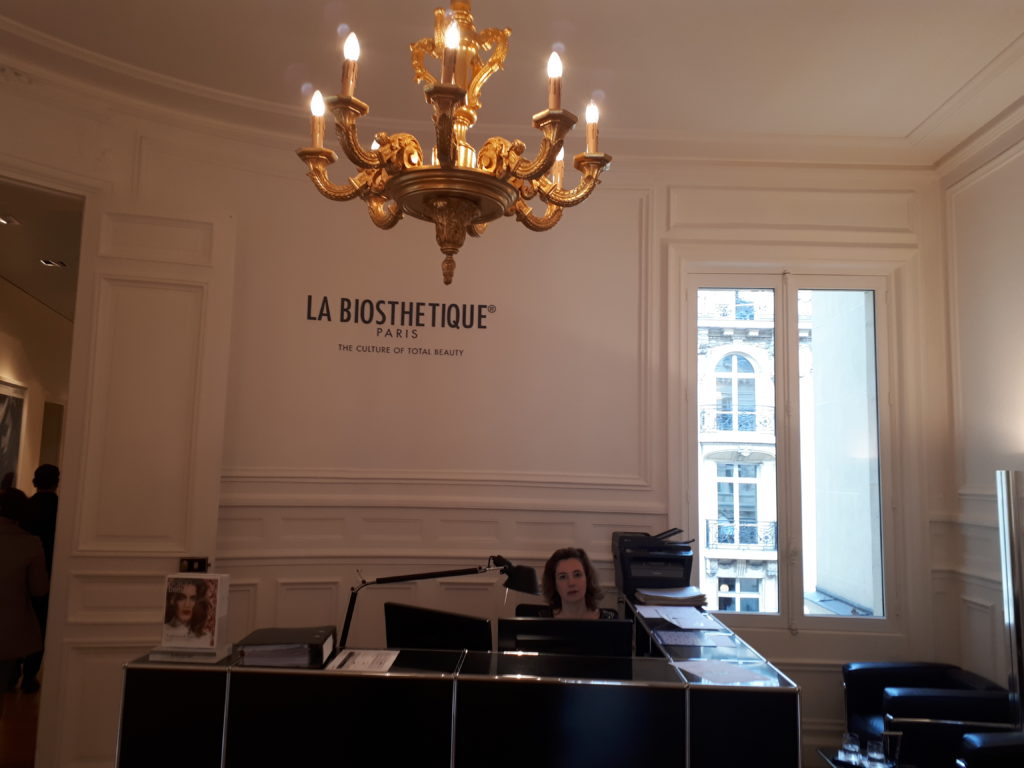 Accueil maison mère de La Biosthétique à Paris